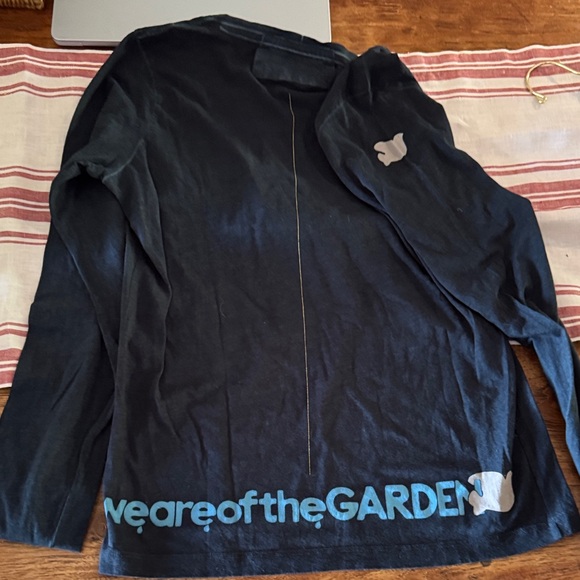 Free City Black Long Sleeve Shirt with Blue Text. Life nature love - Picture 4 of 6